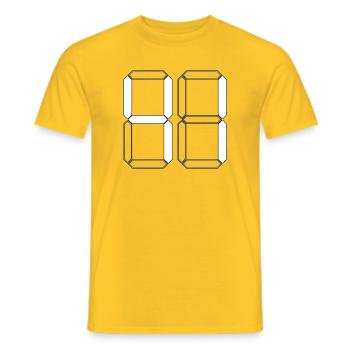 NUMBER 41 Forty-One Gift Digital - Men's T-Shirt - yellow - Front - AI Model Male 178 dark (178cm)