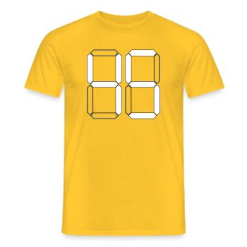 NUMBER 45 Forty-Five Gift Digital - Men's T-Shirt - yellow - Front - AI Model Male 178 dark (178cm)