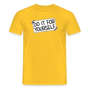 Do It For Yourself Inspirational Self Love Quote - Men's T-Shirt - yellow - Front - AI Model Male 178 dark (178cm)