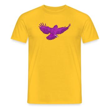 Greifvogel im Flug, Andersfarbig - Männer T-Shirt - Gelb - Vorne - AI Model Male 178 dark (178cm)