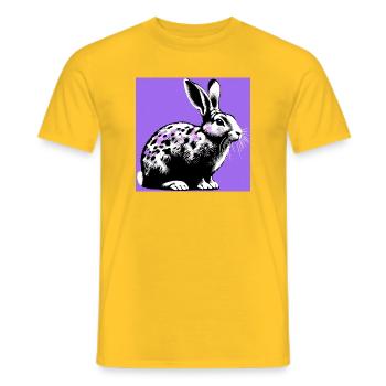 lapin - T-shirt homme - jaune - Devant - AI Model Male 178 dark (178cm)