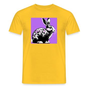 lapin - T-shirt homme - jaune - Devant - AI Model Male 178 dark (178cm)