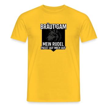Bräutigam Rudel Beschützt - Männer T-Shirt - Gelb - Vorne - AI Model Male 178 dark (178cm)