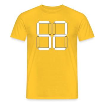 NUMBER 52 Fifty-Two Gift Digital - Men's T-Shirt - yellow - Front - AI Model Male 178 dark (178cm)