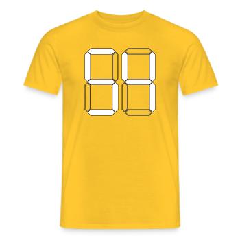 NUMBER 54 Fifty-Four Gift Digital - Men's T-Shirt - yellow - Front - AI Model Male 178 dark (178cm)