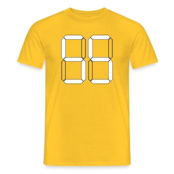 NUMBER 55 Fifty-Five Gift Digital - Men's T-Shirt - yellow - Front - AI Model Male 178 dark (178cm)