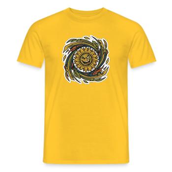 Manische Sonnenblume - Männer T-Shirt - Gelb - Vorne - AI Model Male 178 dark (178cm)