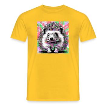 hérisson - T-shirt homme - jaune - Devant - AI Model Male 178 dark (178cm)