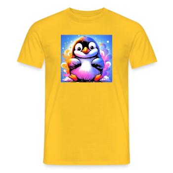 penguin - Men's T-Shirt - yellow - Front - AI Model Male 178 dark (178cm)