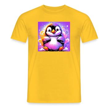 penguin - Men's T-Shirt - yellow - Front - AI Model Male 178 dark (178cm)
