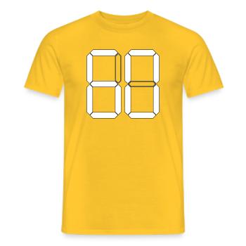 NUMÉRO 60 Numéro Cadeau Digital - T-shirt homme - jaune - Devant - AI Model Male 178 dark (178cm)