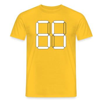 NUMÉRO 65 Soixante-cinq Cadeaux Numériques - T-shirt homme - jaune - Devant - AI Model Male 178 dark (178cm)