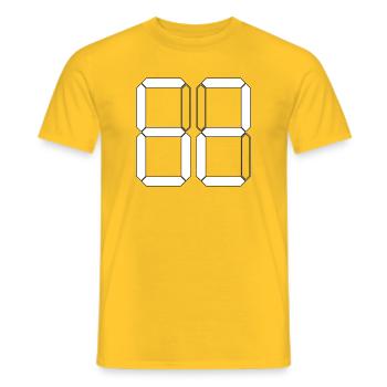 NUMBER 62 Sixty-Two Gift Digital - Men's T-Shirt - yellow - Front - AI Model Male 178 dark (178cm)