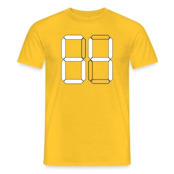 NUMÉRO 64 Soixante-quatre Cadeaux Numériques - T-shirt homme - jaune - Devant - AI Model Male 178 dark (178cm)
