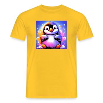 penguin - Men's T-Shirt - yellow - Front - AI Model Male 178 dark (178cm)
