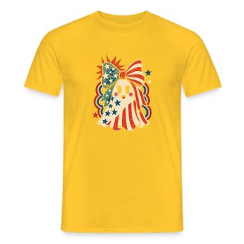 Fantôme de l’arc patriotique - T-shirt homme - jaune - Devant - AI Model Male 178 dark (178cm)