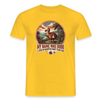 Dodo, extinct bird from Mauritius - Männer T-Shirt - Gelb - Vorne - AI Model Male 178 dark (178cm)