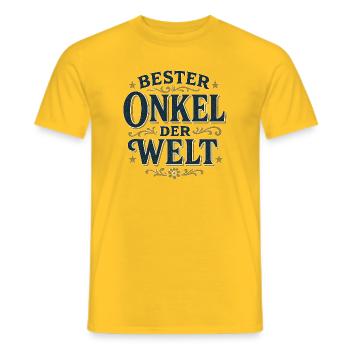 Bester Onkel der Welt Vintage - Männer T-Shirt - Gelb - Vorne - AI Model Male 178 dark (178cm)