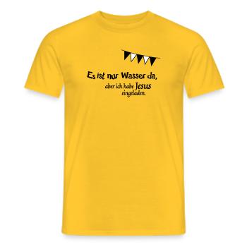 Jesus eingeladen - Männer T-Shirt - Gelb - Vorne - AI Model Male 178 dark (178cm)