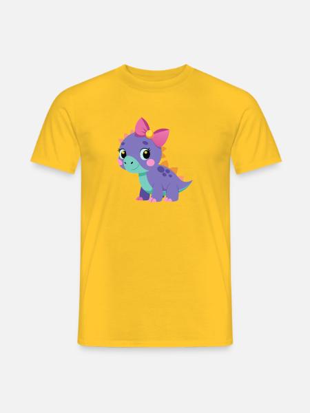 Tricératops fille - T-shirt homme - jaune