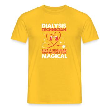 Technicien en dialyse - T-shirt homme - jaune - Devant - AI Model Male 178 dark (178cm)