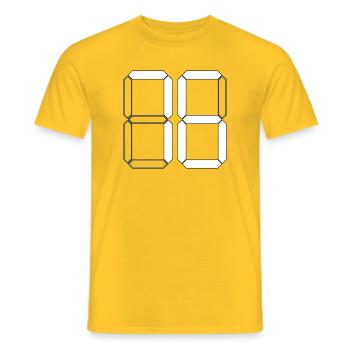 NUMBER 76 Seventy-Six Gift Digital - Men's T-Shirt - yellow - Front - AI Model Male 178 dark (178cm)