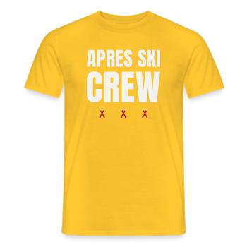 Après Ski Crew Wintersport Ski Gruppe Partnerlook - Männer T-Shirt - Gelb - Vorne - AI Model Male 178 dark (178cm)