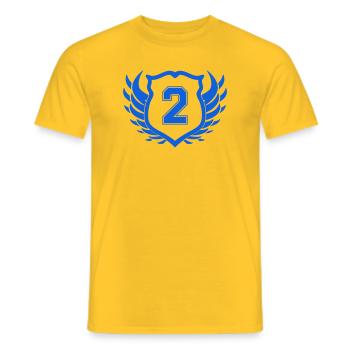 Deux Ailes du Bouclier de la Victoire - T-shirt homme - jaune - Devant - AI Model Male 178 dark (178cm)