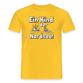 Ein Kind der Nordsee Robben - Männer T-Shirt - Gelb - Vorne - AI Model Male 178 dark (178cm)
