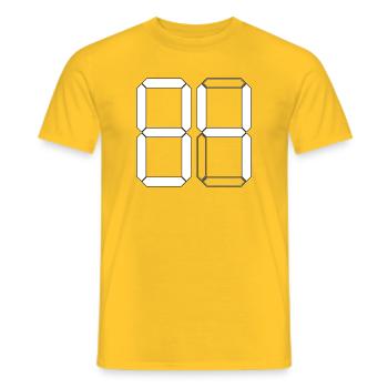 NUMBER 84 Eighty-Four Gift Digital - Men's T-Shirt - yellow - Front - AI Model Male 178 dark (178cm)