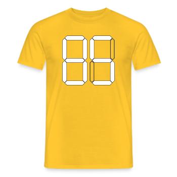 NUMÉRO 85 Quatre-vingt-cinq Cadeaux Numériques - T-shirt homme - jaune - Devant - AI Model Male 178 dark (178cm)