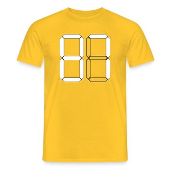 NUMÉRO 87 Quatre-vingt-sept cadeaux numériques - T-shirt homme - jaune - Devant - AI Model Male 178 dark (178cm)