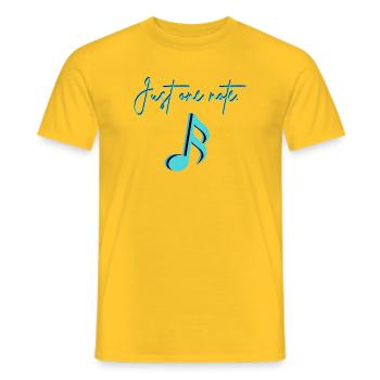 Des notes de musique. - T-shirt homme - jaune - Devant - AI Model Male 178 dark (178cm)
