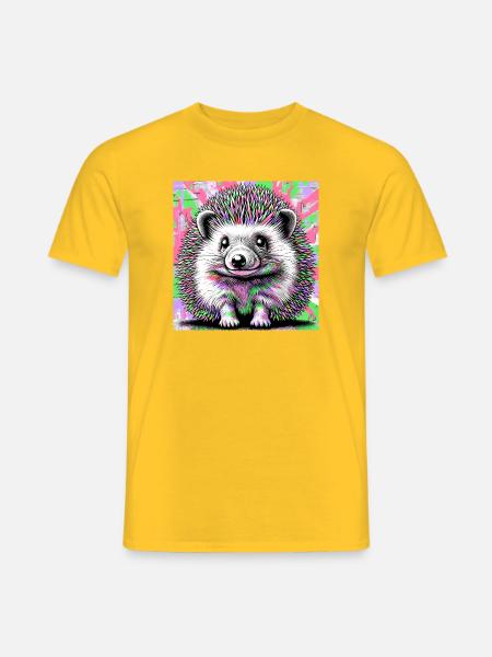 hérisson - T-shirt homme - jaune