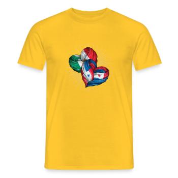 Mexico and Panama Friendship - Men's T-Shirt - yellow - Front - AI Model Male 178 dark (178cm)