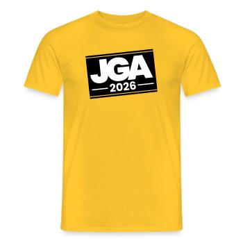 Jga 2026 Bachelor Party - Men's T-Shirt - yellow - Front - AI Model Male 178 dark (178cm)