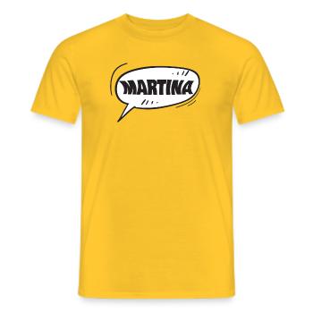Martina as a first name - Men's T-Shirt - yellow - Front - AI Model Male 178 dark (178cm)