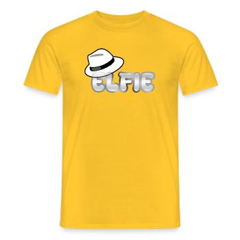 First name Elfie - Men's T-Shirt - yellow - Front - AI Model Male 178 dark (178cm)