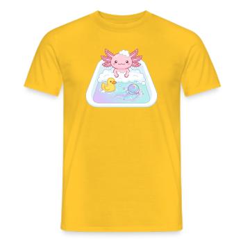 Baignoires Axolotl - T-shirt homme - jaune - Devant - AI Model Male 178 dark (178cm)
