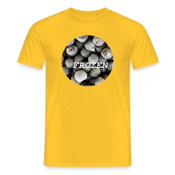 Baie surgelée - T-shirt homme - jaune - Devant - AI Model Male 178 dark (178cm)