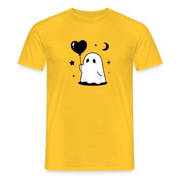 Cœur sombre d’horreur adorable Kawaii - T-shirt homme - jaune - Devant - AI Model Male 178 dark (178cm)