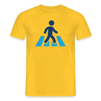 Passage piéton Icône solide Sécurité Si - T-shirt homme - jaune - Devant - AI Model Male 178 dark (178cm)