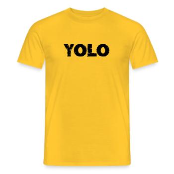 Yolo - Men's T-Shirt - yellow - Front - AI Model Male 178 dark (178cm)