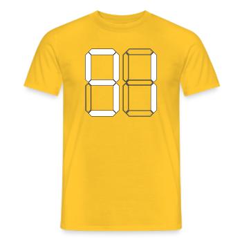 NUMMER 91 Einundneunzig Geschenk Digital - Männer T-Shirt - Gelb - Vorne - AI Model Male 178 dark (178cm)