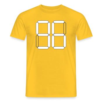 NUMBER 96 Ninety-Six Gift Digital - Men's T-Shirt - yellow - Front - AI Model Male 178 dark (178cm)