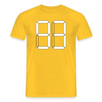 NUMMER 93 Dreiundneunzig Geschenk Digital - Männer T-Shirt - Gelb - Vorne - AI Model Male 178 dark (178cm)