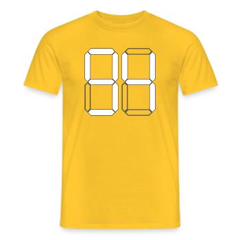NUMMER 94 Vierundneunzig Geschenk Digital - Männer T-Shirt - Gelb - Vorne - AI Model Male 178 dark (178cm)