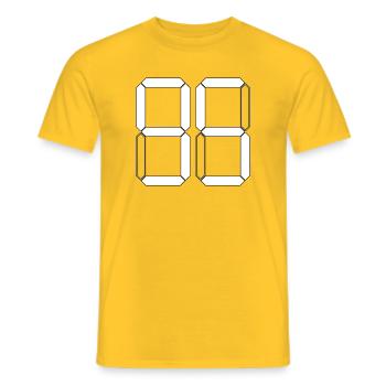 NUMÉRO 95 Quatre-vingt-quinze cadeaux numériques - T-shirt homme - jaune - Devant - AI Model Male 178 dark (178cm)