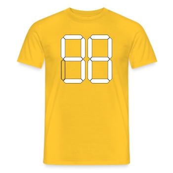NUMBER 98 Ninety-Eight Gift Digital - Men's T-Shirt - yellow - Front - AI Model Male 178 dark (178cm)
