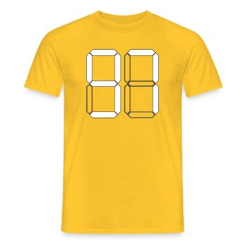 NUMMER 97 Siebenundneunzig Geschenk Digital - Männer T-Shirt - Gelb - Vorne - AI Model Male 178 dark (178cm)
